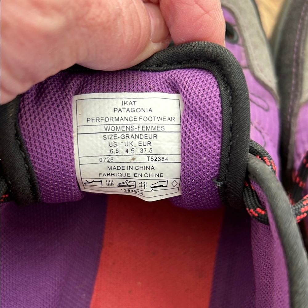 Patagonia women’s purple and gray light weight hiking shoes. - Picture 5 of 5